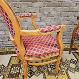 Paire de fauteuil Médaillon style Louis XV