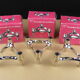 3 Combi-Leuchter chrome metal vintage candlesticks at BMF