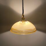 Duża okrągła lampa wisząca regulowana vintage italy 60'