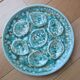 6 60s oyster plates green celadon Niderviller