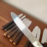 Set of 12 horn knives 1950