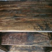 Massiv antik kolonial Schrank geschnitzt Holz Türen Gusseisen Gitter, Bali
