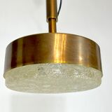 Mid-century Stilnovo brass pendant light from 50s