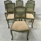 Suite de six chaises de style Louis XV en hetre laqué XX siècle