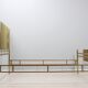 Vintage golden brass bed frigerio 1970s