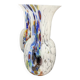 Set of 2 contemporany vases murrine sphere in murano style glass with multicolored murrine like veni
