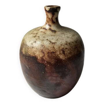 Vase boule en céramique signé Anthony Pitot