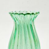 Mid-Century Ribbed Murano Glass Vase by Archimede Seguso for Seguso Vetri d'Arte, Italy, 1950s