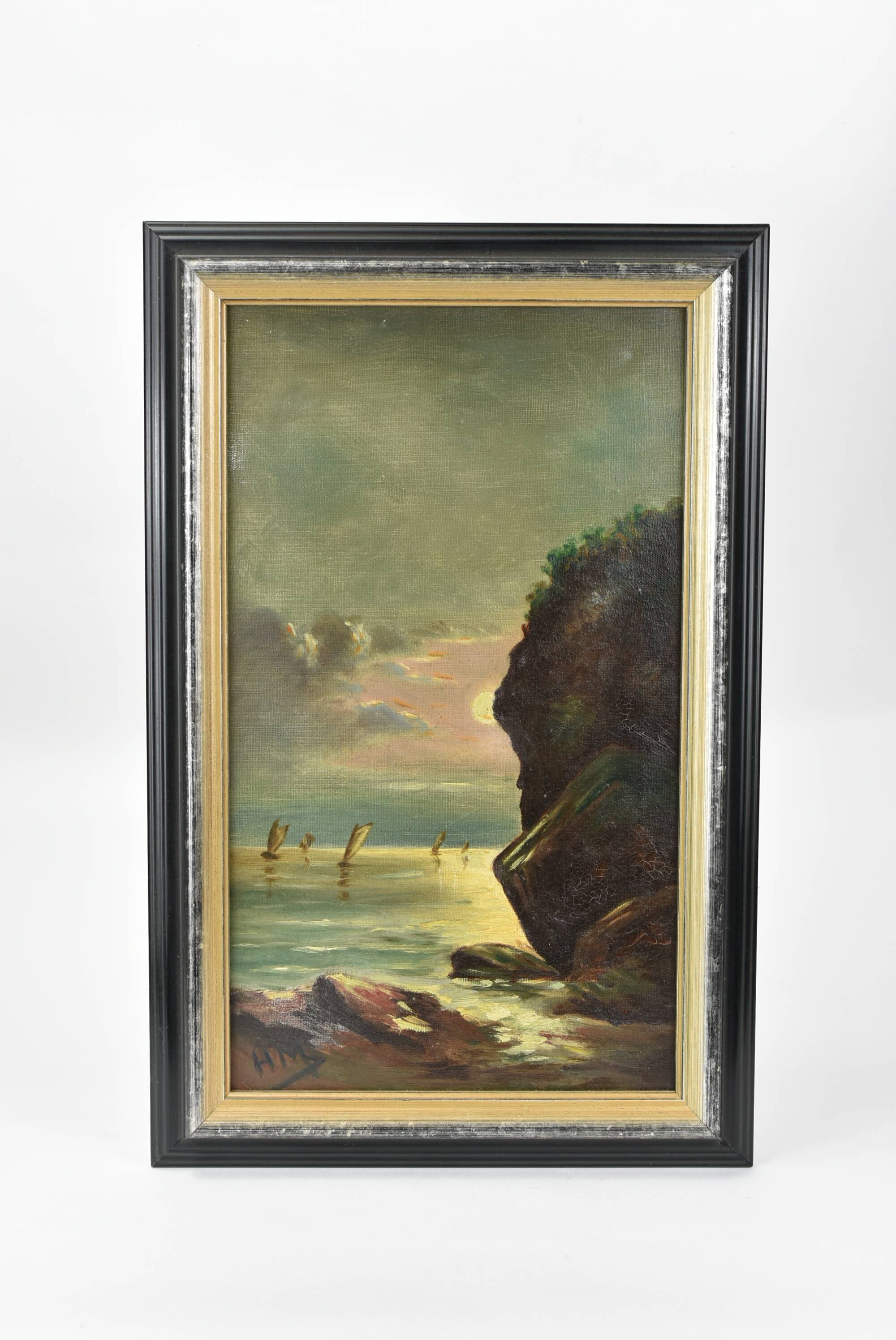 Oil on canvas seascape