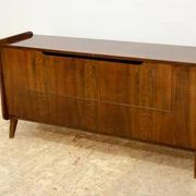 Mid-century walnut dresser by František Jirák, storage cabinet, 1970s