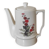 Small coffee maker with floral decoration