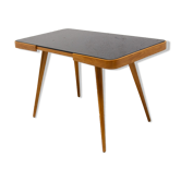 Table basse en verre opaxite, années 1960, Tchécoslovaquie