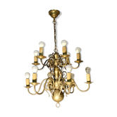Dutch 2-tier chandelier, 12 light arms, 19th century