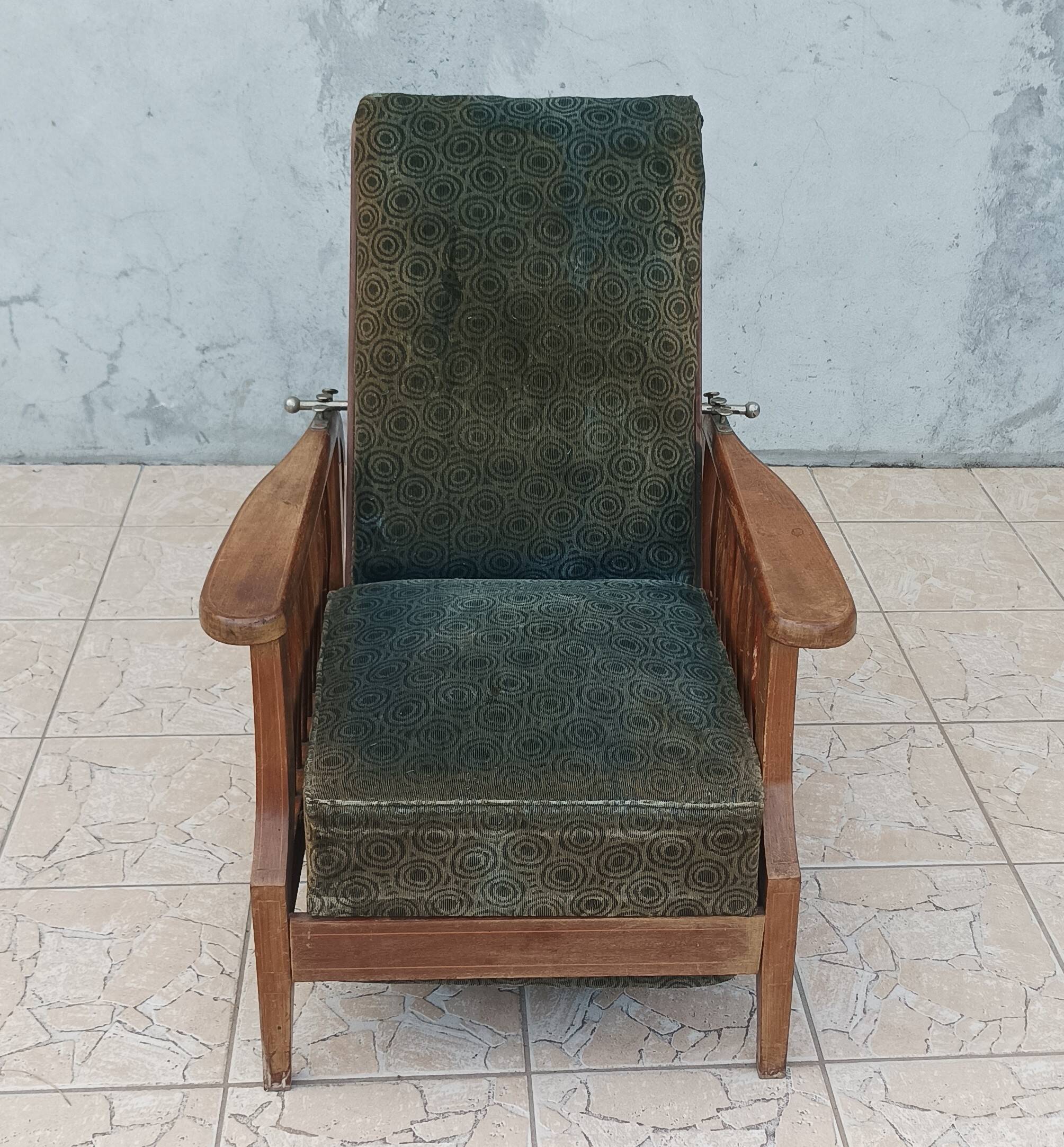 Fauteuil Morris en hêtre Art & Craft