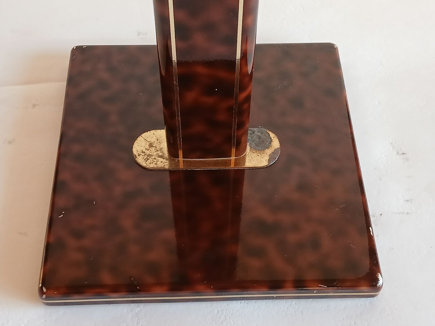 Metal and brass floor lamp, Relco Milano, 1970s.