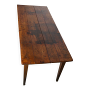 Antique 19th Century French Rustic Farmhouse Dining Table Fruitwood