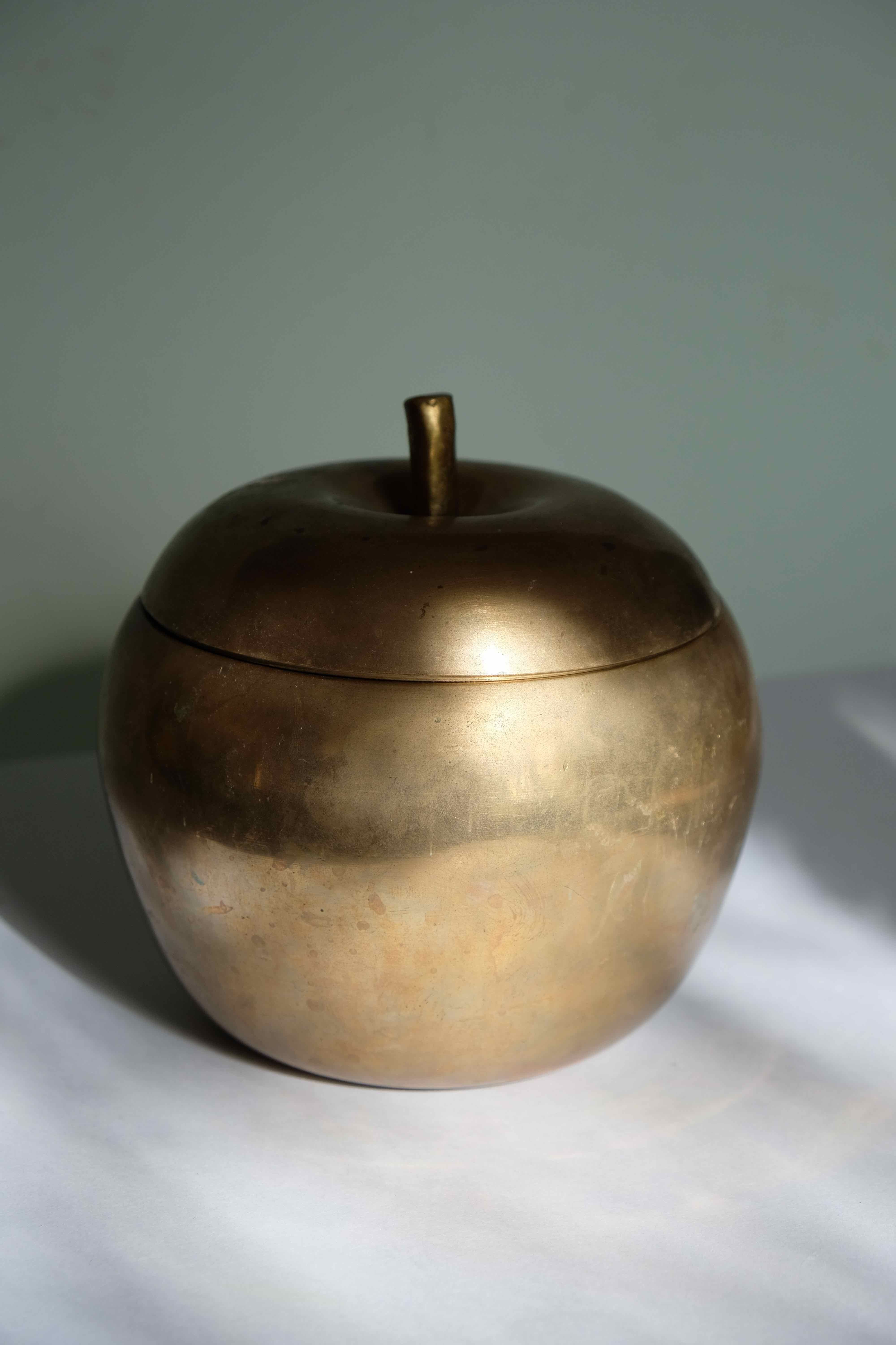Box brass apple vintage 1960/70
