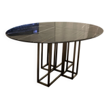 Oval marble dining table