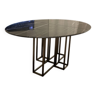 Oval marble dining table