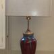 Lampe en Grès Verni Rouge, 1950s
