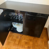 Contemporary black lacquered sideboard