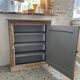One-door stripped pine sideboard