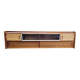 Vintage wooden display cabinet shelf unit – 195 cm