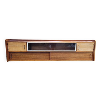 Meuble étagère vitrine vintage en bois – 195 cm