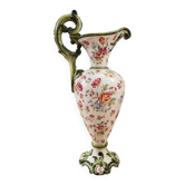 decorative jug in polychrome earthenware – Floral decoration – Rococo style
