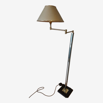 Vintage e-light floor lamp in gilded metal