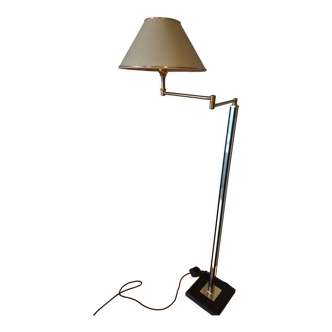 Vintage e-light floor lamp in gilded metal