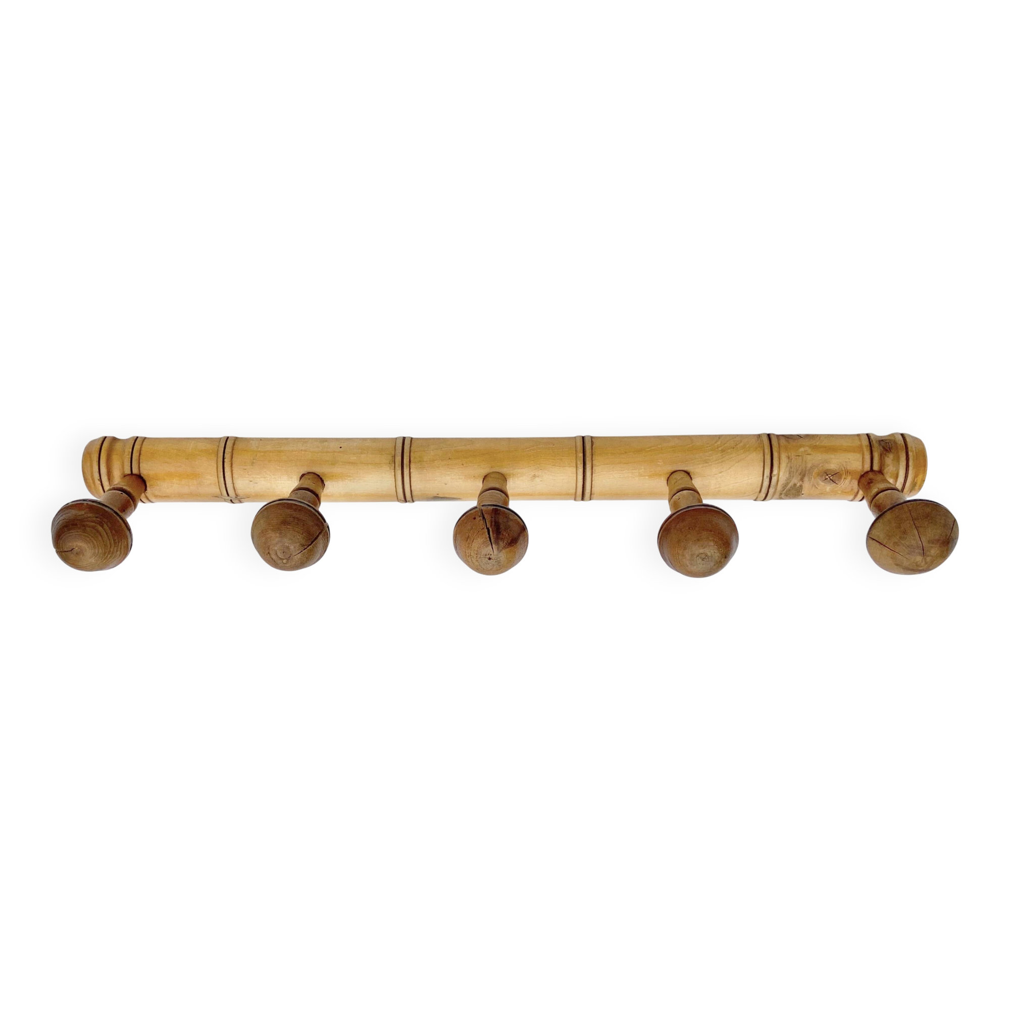 5 Bistro Hooks - Rustic Mushroom Coat Rack - 1920s