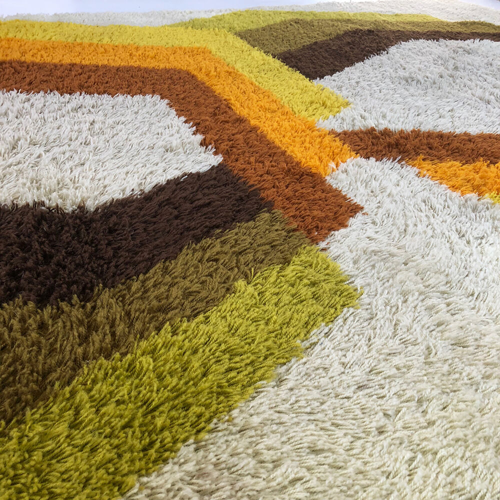 Vintage multi-color high pile rug by Desso, Netherlands, 1970s - 200x300cm