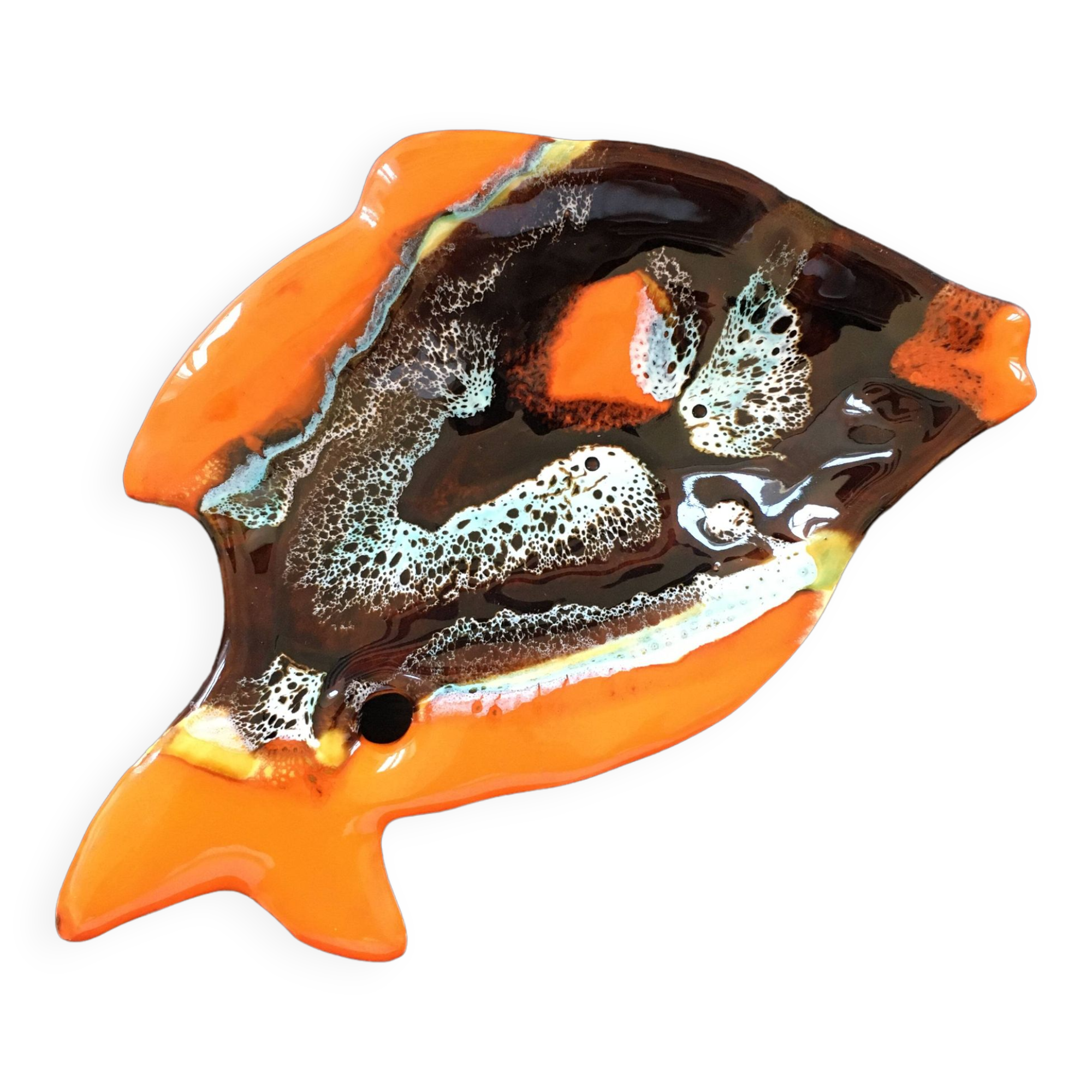 Orange fish catchall tray