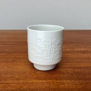 Vintage Mug Vase in German Porcelain with Architectural Patterns by Hans Achtziger for Hutschenreuther