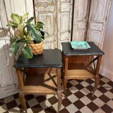 Pair of oak bedside tables