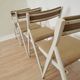 Set of 4 Vintage Wooden Folding Lounge Chairs: Beige Fabric, STOL Kamnik 1970