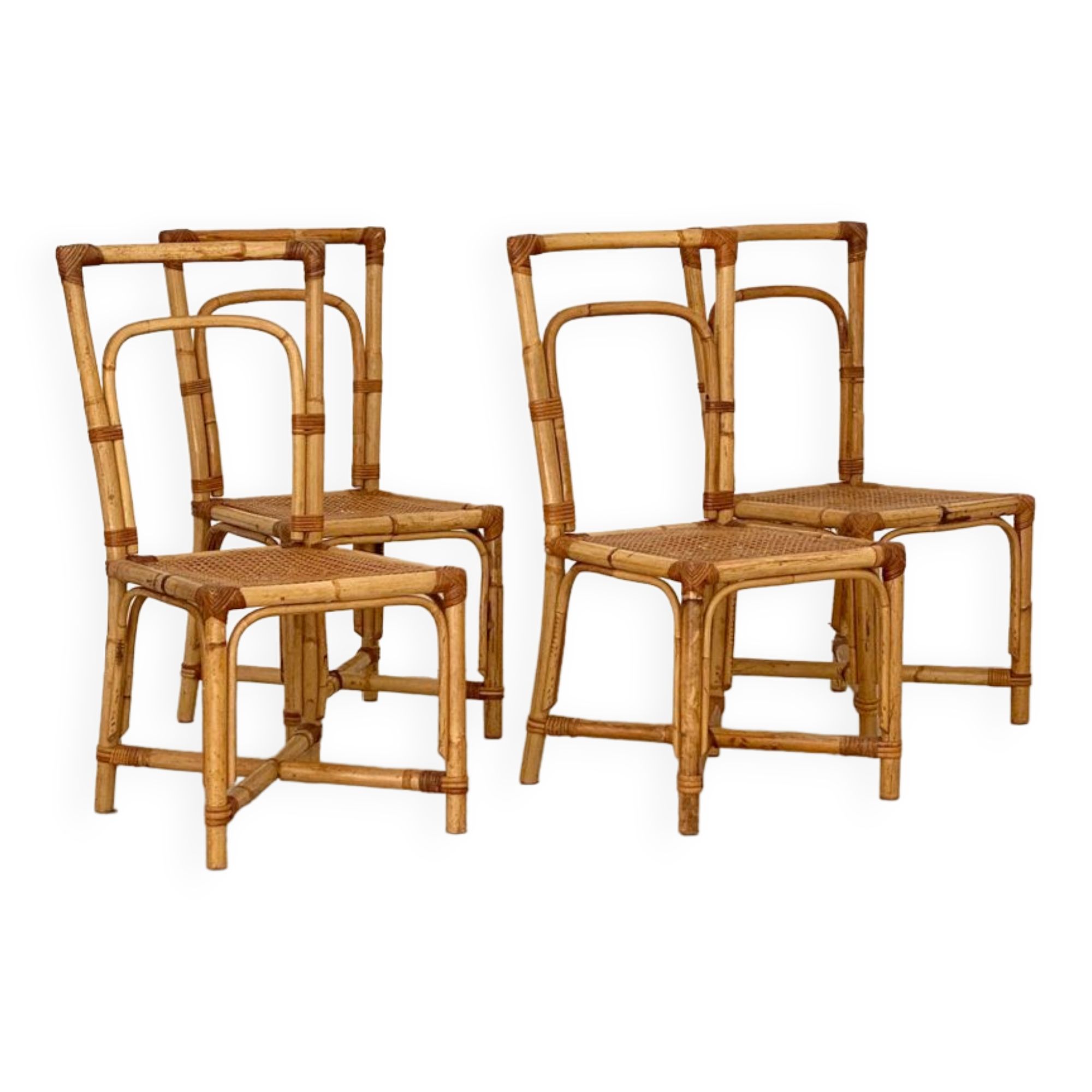 Vintage rattan canning chairs