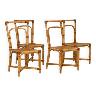 Chaises vintage rotin cannage
