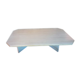 octagonal travertine coffee table;   Italian design