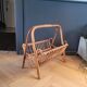 Vintage magazine rack in rattan and bamboo