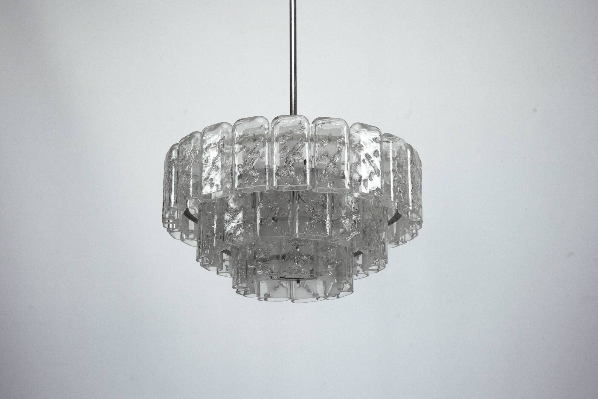 Vintage Italian chandelier attributed to Vistosi, Italy 1960s.