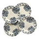 4 ironstone dinner plates “Les Violettes” Salins