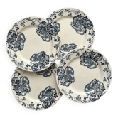 4 ironstone dinner plates “Les Violettes” Salins