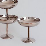 Set of six minimalist ice cream cups, Italy, 1970s