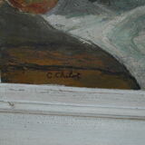 Painting Dead Nature circa 1940 oil on canvas by C Chilot