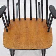 1960s Varjosen Puunjalostus Beech Rocking Chair, Finland