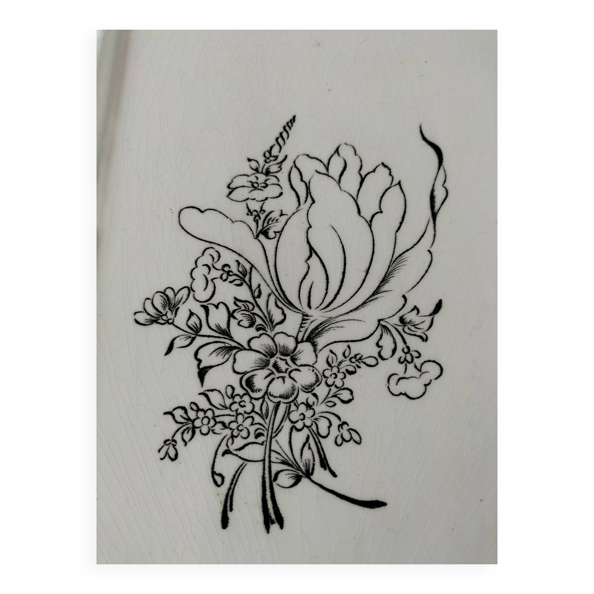 rare rectangular KG Lunéville dish from the 1900s