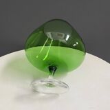Empoli green large cognac glass shape vase 1960s