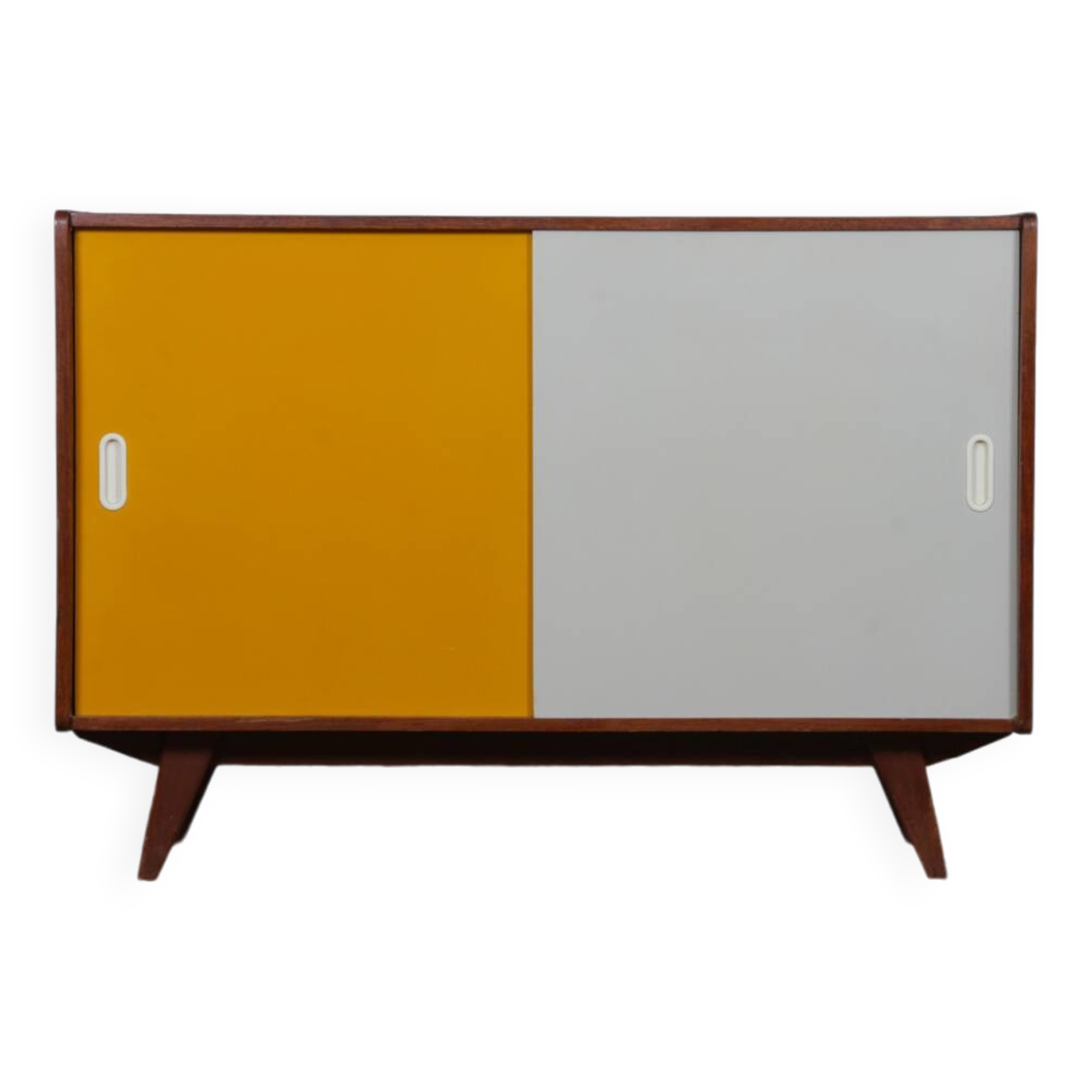 Commode jaune et blanche par Jiri Jiroutek, modèle U-452, 1960
